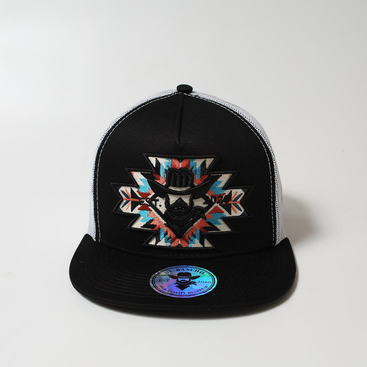 De Rancho Amarillo Heart (BLACK/WHITE) Dr099 Hat
