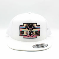 De Rancho Pink Aztec White Hat