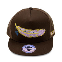 De Rancho Gold Feather (BROWN) Dr012 Hat