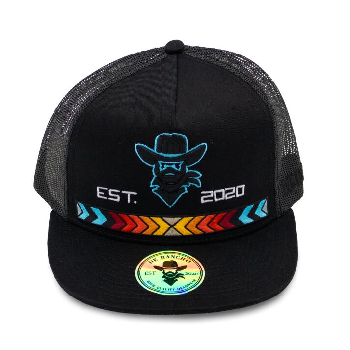 De Rancho Tribal Stripe Hat (BLACK) Dr017