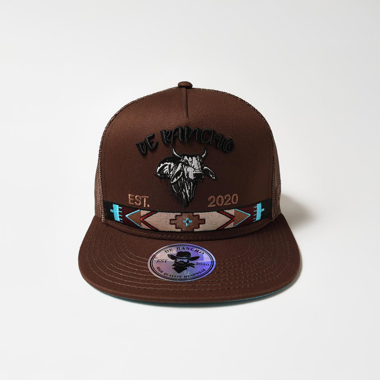 De Rancho Tribal Bull Grey Hat Dr074