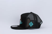 De Rancho Western Print Hat (BLACK) Dr245
