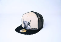 De Rancho Highland Cow #1 Hat (CREAM/BLACK) Dr175