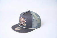 De Rancho Highland Cow #2 Hat (GRAY/CREAM) Dr186