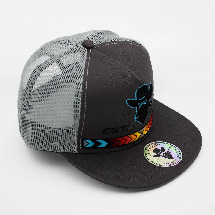 De Rancho Tribal Stripe (GRAY) Dr016 Hat