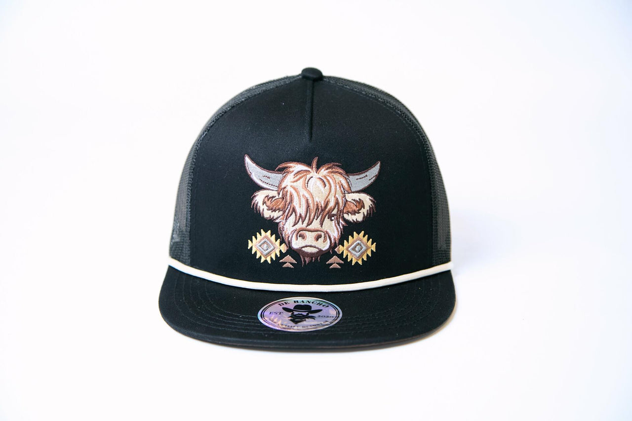 De Rancho Highland Cow #2 Hat (BLACK/BROWN) Dr184