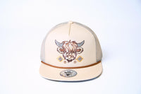 De Rancho Highland Cow #2 Hat (CREAM/BROWN) Dr187