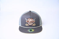 De Rancho Highland Cow #2 Hat (GRAY/CREAM) Dr186