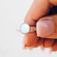 Pura Vida Mother of Pearl Signet Ring