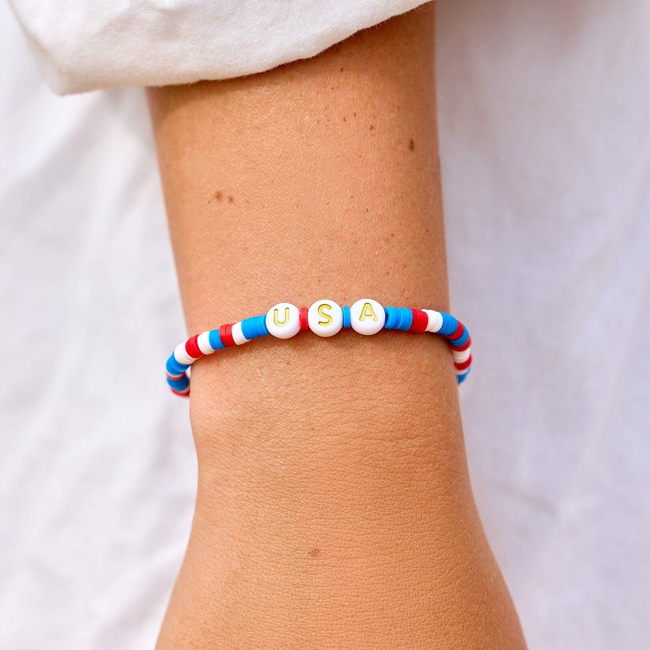 Pura Vida USA Disc Stretch Bracelet