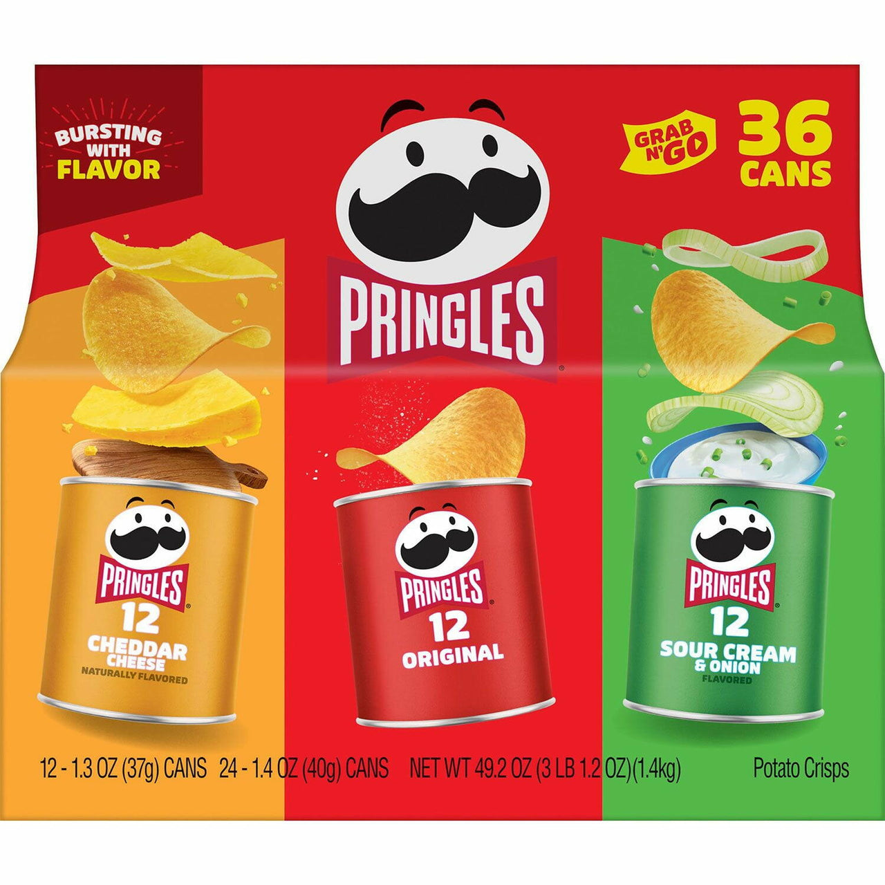 Pringles Grab N’ Go Variety Pack Chips, 36 pk.