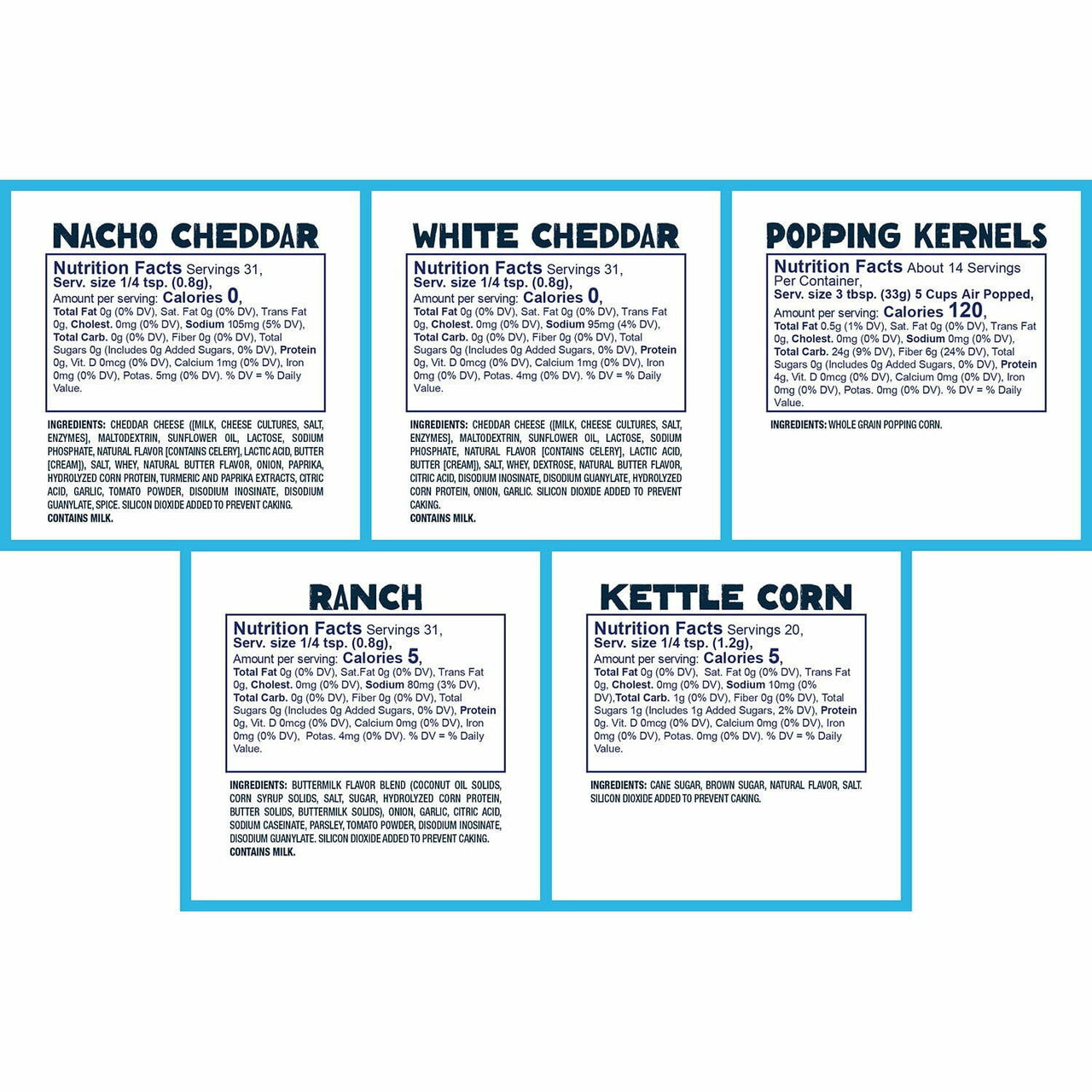 Kernel Season's Movie Night Popcorn Seasoning & Kernels, Variety Pack, 5 pk.