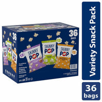SkinnyPop Variety Snack Pack Popcorn, 0.5 oz., 36 pk.