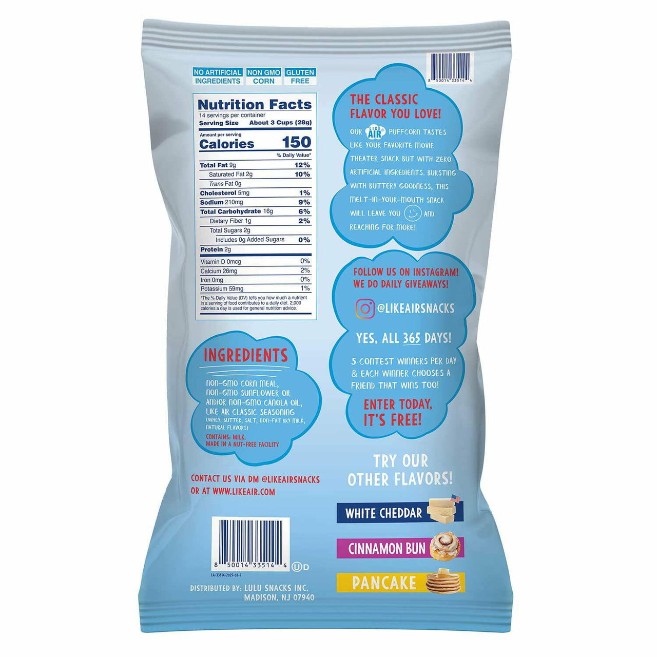 Like Air Classic Puffcorn, 14 oz.