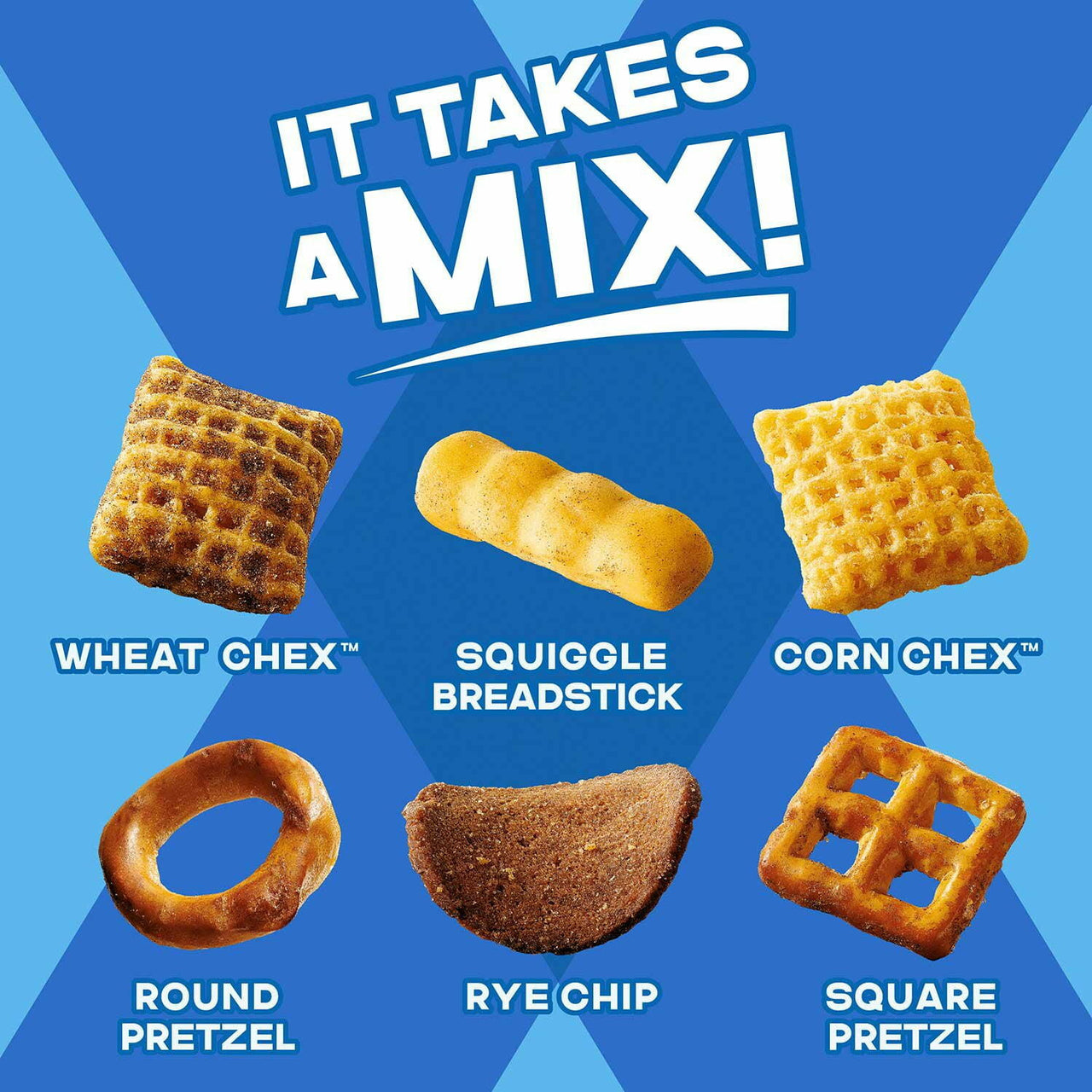 Chex Mix Traditional Savory Snack Mix, 1.75 oz., 42 pk.
