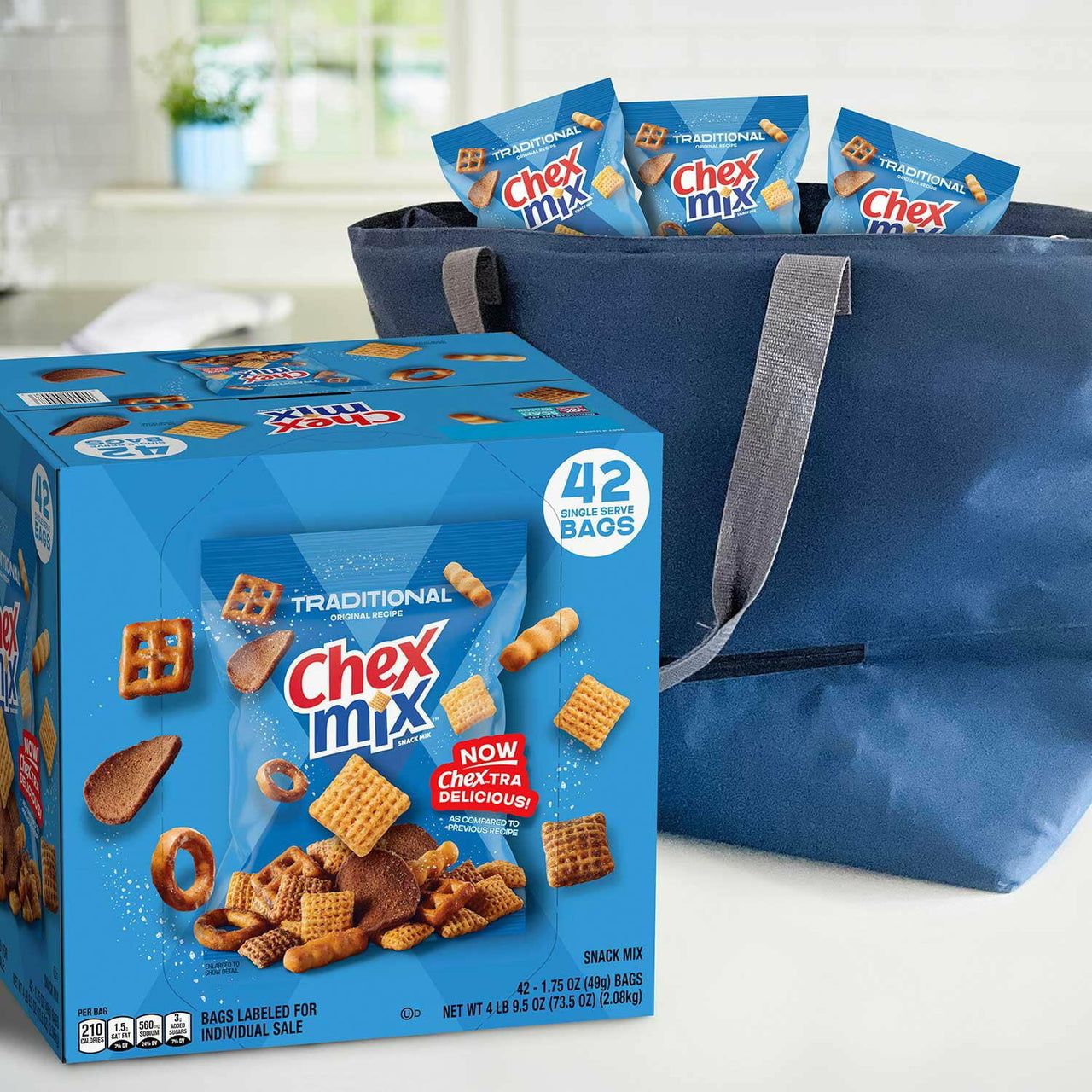 Chex Mix Traditional Savory Snack Mix, 1.75 oz., 42 pk.