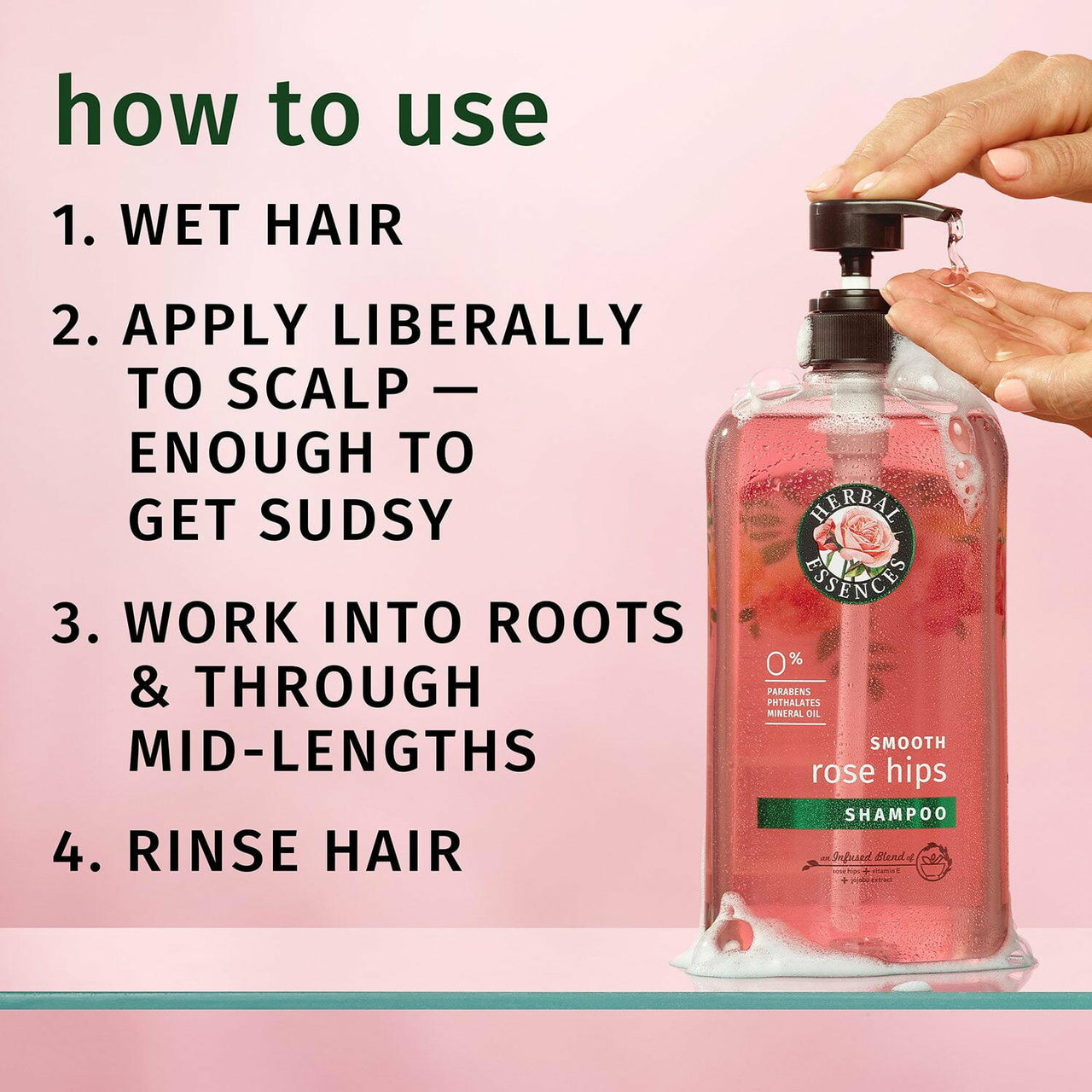 Herbal Essences Rose Hips Shampoo and Conditioner, 33.8 fl. oz., 2pk.