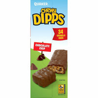 Quaker Chewy Dipps Granola Bars, Chocolate Chip, 34 pk.
