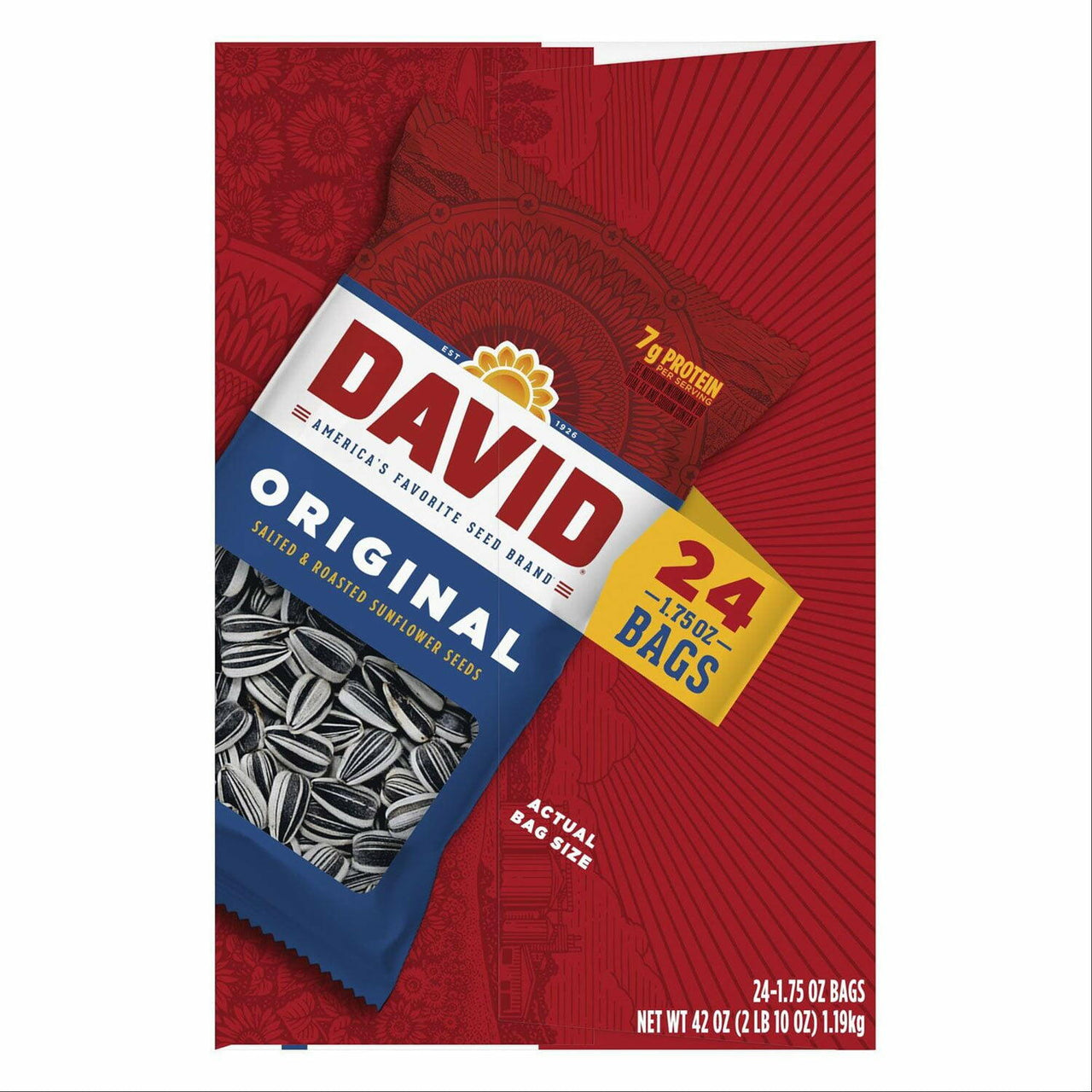 David Original Sunflower Seeds, 1.75 oz., 24 pk.