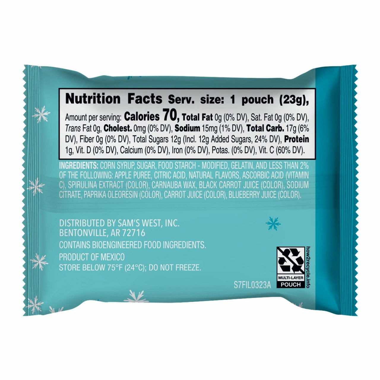 Member's Mark Holiday Fruity Snacks Variety Pack, 0.8 oz., 100 ct.