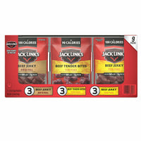 Jack Link's Beef Jerky, Variety Pack, 1.25 oz., 9 pk.