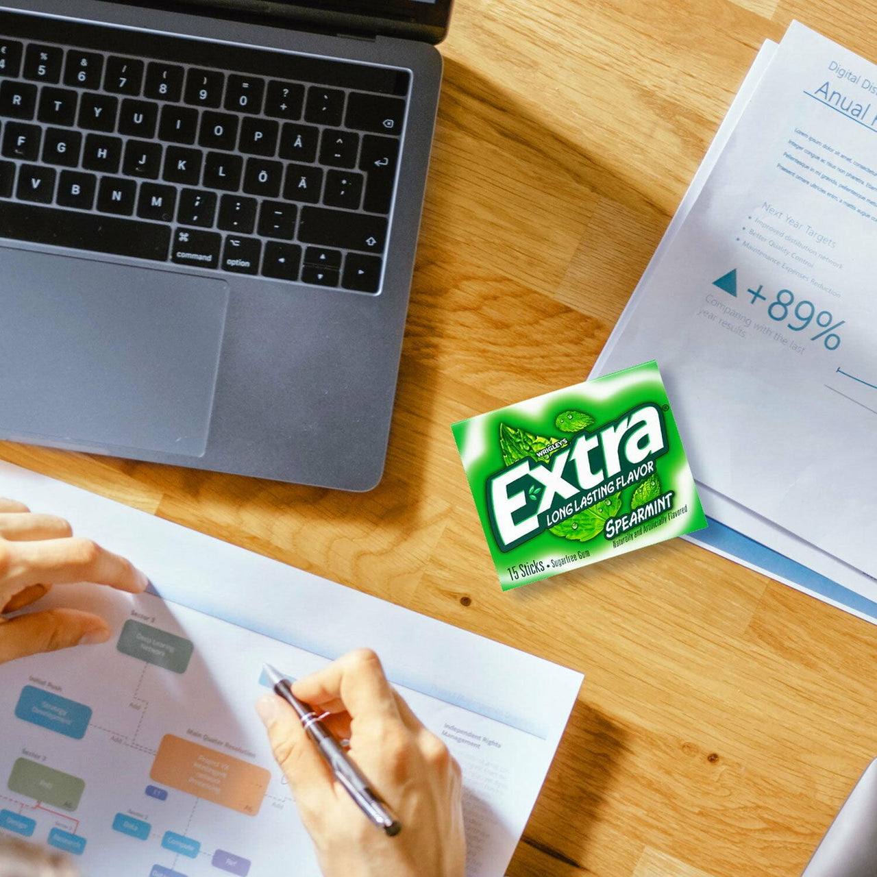 Extra Spearmint Sugar Free Chewing Gum Bulk Pack 15 pcs., 10 pk.