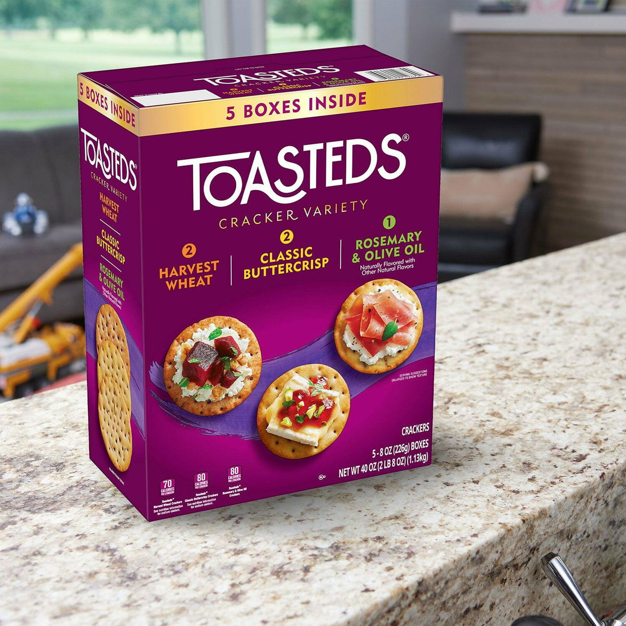 Kellogg's Toasted Variety Pack Crackers, 40 oz.