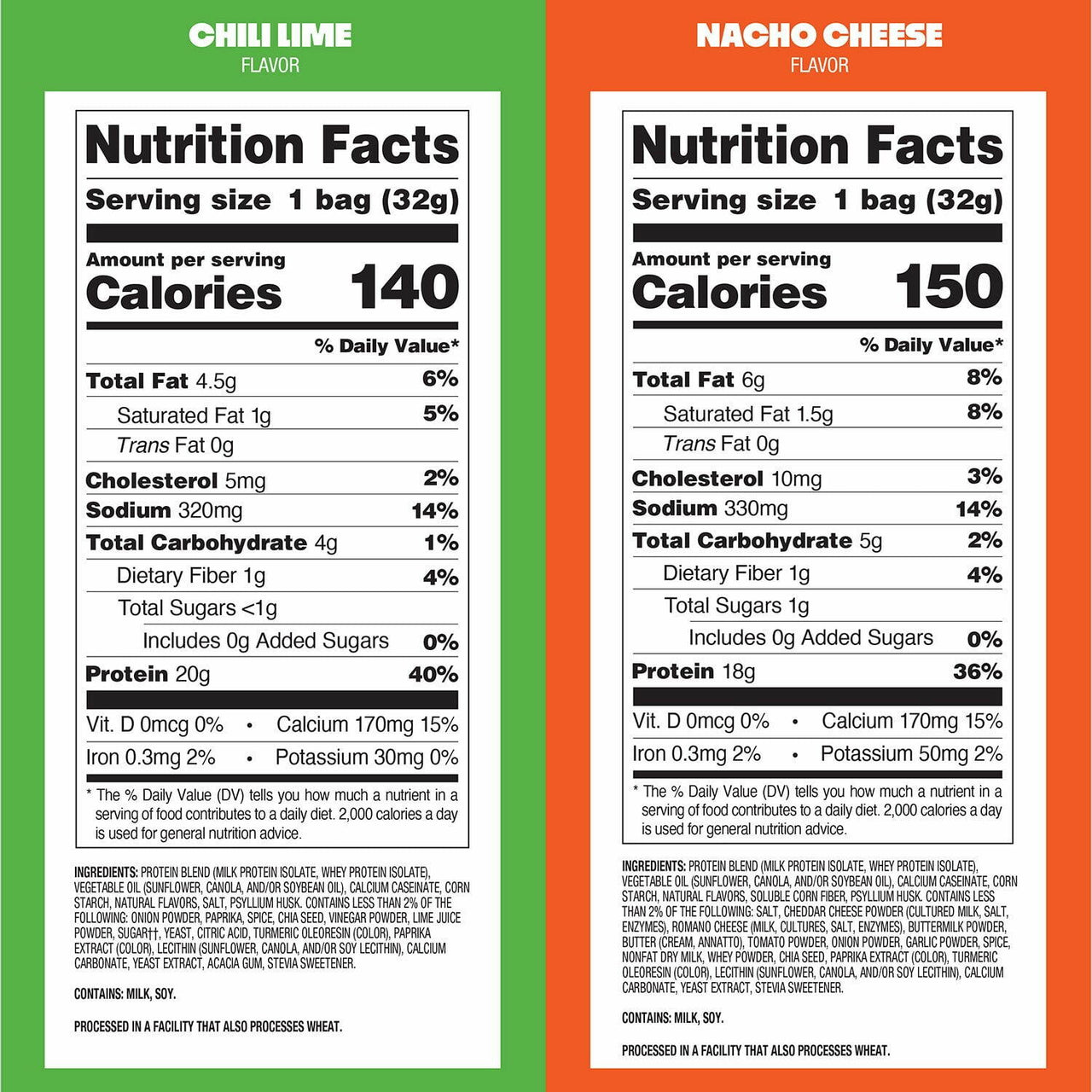 Quest Tortilla Style 18-20g Protein Chip Variety Pack, Chili Lime and Nacho Cheese 14 ct.