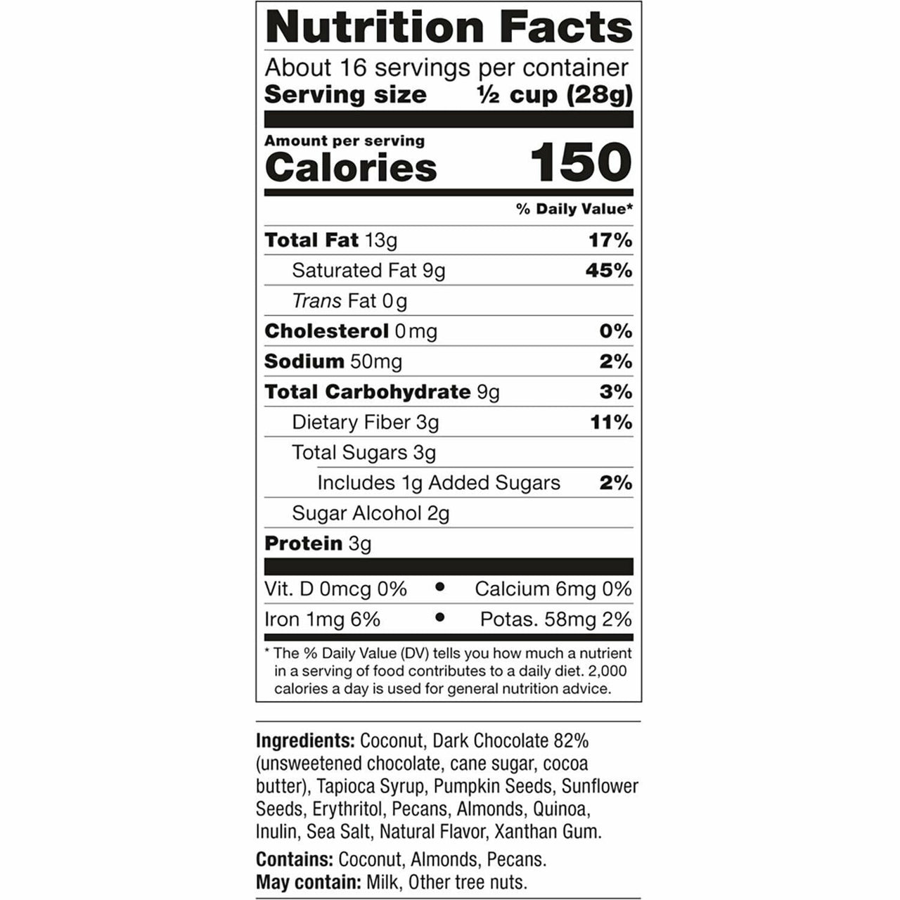Gourmet Gatherings Dark Chocolate Keto Cluster, 16 oz.
