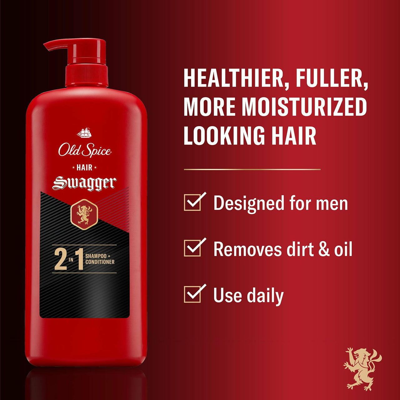 Old Spice Swagger 2-in-1 Shampoo and Conditioner, 39.9 fl. oz.