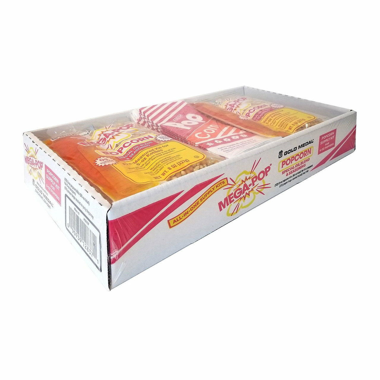 Gold Medal Mega-Pop All-In-One Popcorn Supply Kit for 6 oz. Poppers