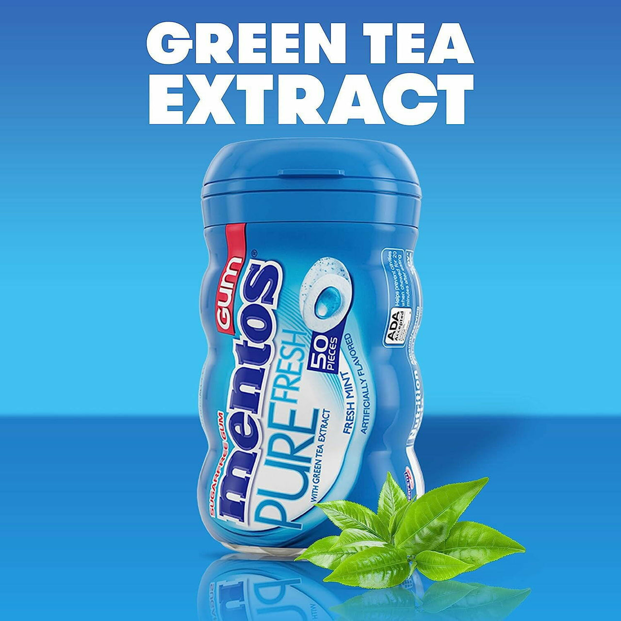 Mentos Pure Fresh Mint, Sugar-Free Chewing Gum, 50 pcs., 4 pk.