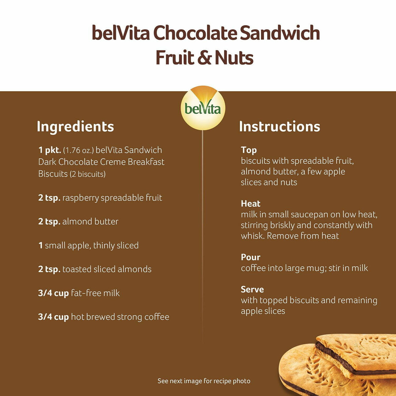 belVita Dark Chocolate Creme Breakfast Biscuits 25 pk.