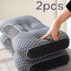 Buy 1 Get 1 Free Total Of 2pcs Soft Knitted Massage Neck Pillow  Adjustable Ergonomic Orthopedic Contour Support High Quality Pillow Core Removable Cover for Sleeping Comfort
