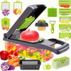 SUNTY 1 Set Of 16 In 1 Manual Vegetable Chopper With 8 Blades Container Slicer And Filter Professional Onion Carrot And Garlic Slicer Easy To Chop Vegetables Fruits Vegetable Shreds Safe To Handle Food Kitchen Tool No Need For Electricity