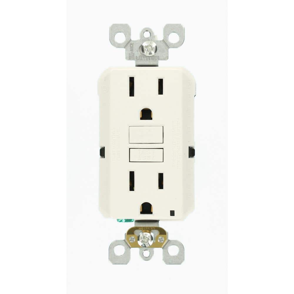 15 Amp 125-Volt Duplex Self-Test Slim GFCI Outlet, White (4-Pack) GFNT1-4W