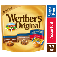 Werthers Original Hard Sugar Free Assorted Flavors, Caramel Coffee, Caramel Chocalate, Caramel Candy 7.7 Oz