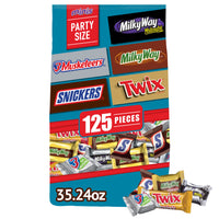 Snickers, Twix, Milky Way, 3 Musketeers Assorted Milk Chocolate Candy Bars - 125 Ct