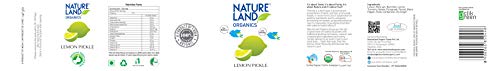 Natureland Organics Lemon Pickle 350 Gm - Organic Healthy Pickles