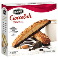 Nonnis Biscotti Cioccolati 6.88 Oz. Box Of 8 Individually Wrapped Biscotti (2 Pack)