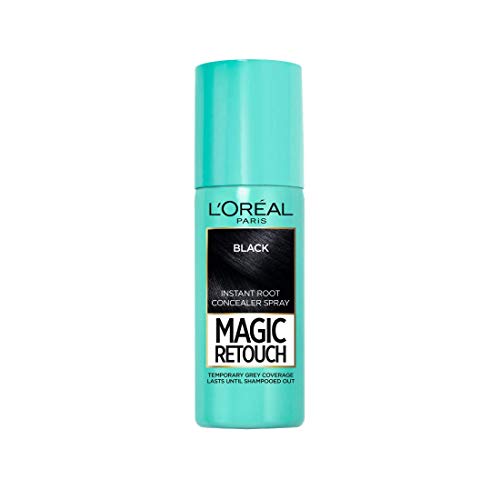 L'Oreal Paris Magic Retouch Temporary Root Color Touch-Up Hair Colour Spray, 75ml - 1 Black (Pack of 1)