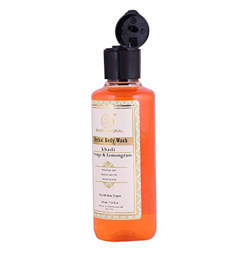 Khadi Herbal Orange and Lemongrass Body Wash, 210ml