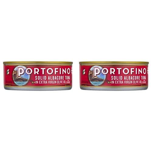 Portofino Solid Albacore Tuna in Extra Virgin Olive Oil - 4.5 Oz Can (Pack of 2)