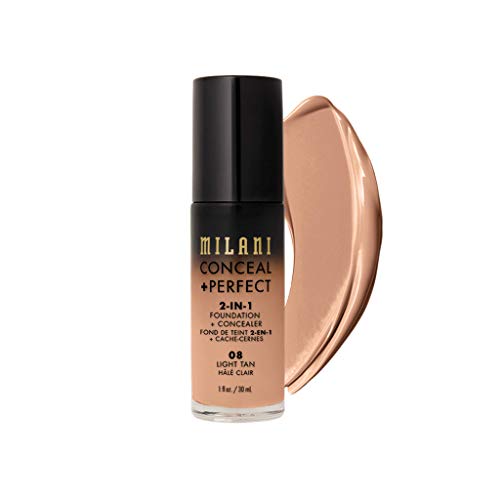 Milani Conceal + Perfect 2-In-1 Foundation + Concealer, Light Tan, 30 ml