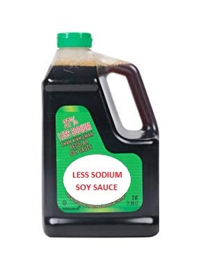 Kikkoman 38% Less Sodium Regular Soy Sauce Traditional Brewed 2 - 2qt./1.89L each