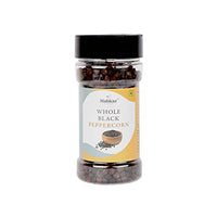 Malikaz' The Royale Taste Whole Black Peppercorns Jar, 80 g | King of Spices | 100% Natural | No Additives | Easy to Provide a Flavour Boost to All Your Dishes |