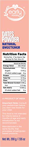 Early Foods Dry Dates Powder - Natural Sweetener, 200 g
