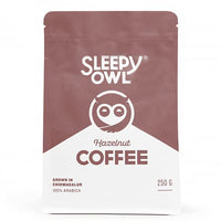 Sleepy Owl Hazelnut Ground Coffee - 100% Arabica Coarse Grind Coffee (Cold Brew, French Press) 250 gms | Freshly Roasted & Ground