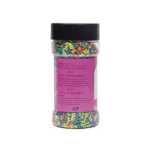 Malikaz' The Royale Taste Rainbow Sprinkles, 100 g