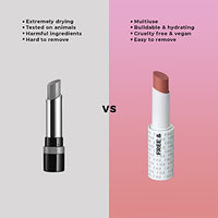 FAE Beauty Pale Pink Nude Buildable Matte Lipstick || Non Drying || Comfortable Hydrating || Matte Lip Tint|| Shea Butter And Castor oil || Multi-Use || for Lips, Eyes and Cheeks || Vegan || (Shade Too Plain)